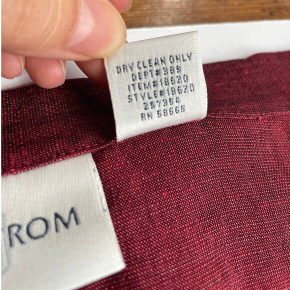 Nordstrom Linen Midi Skirt Size Large 32'' Waist Woven Boho Summer - Picture 7 of 10